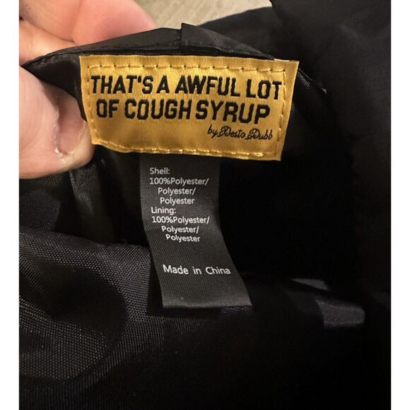 THATS A AWFUL LOT OF COUGH SYRUP - Puffer Tote Bag - New - Black - Picture 4 of 5